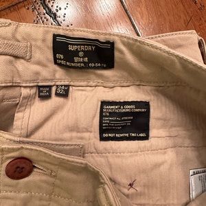 Men’s Superdry slim officer chino 34x32